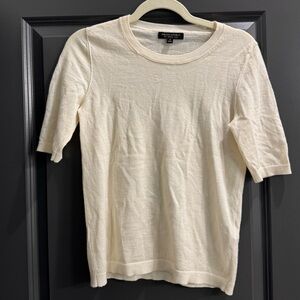 SOFT Banana Republic Cream Merino Wool Top 100% Merino Wool